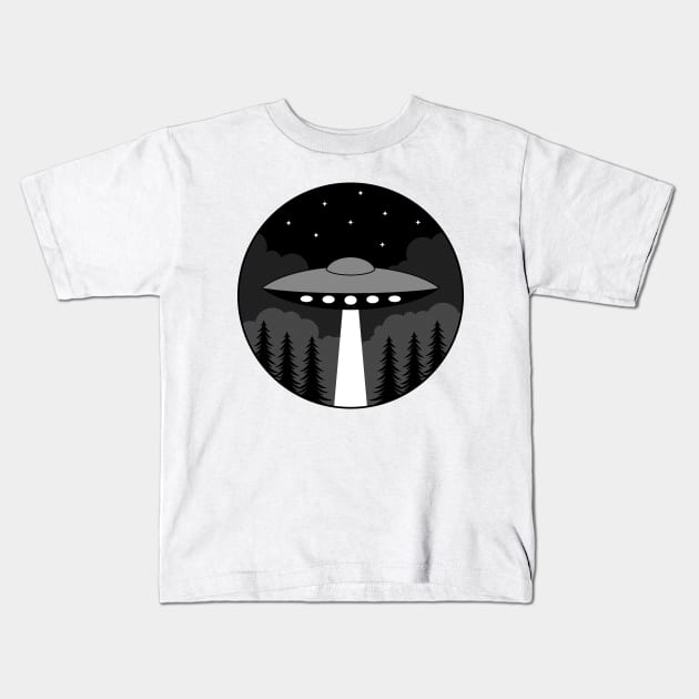 UFO Badge Kids T-Shirt by JenniferSmith